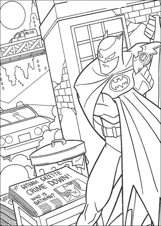 Plansa de colorat cu Batman 47 42